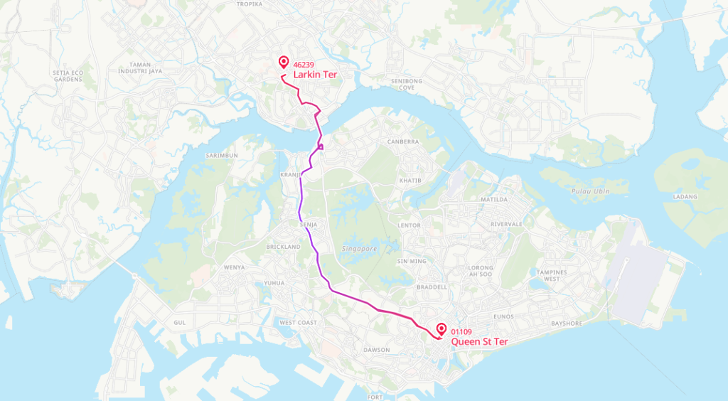 Bus 170 Route Map