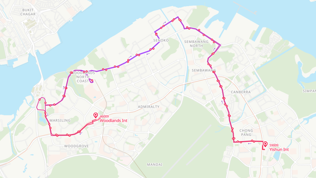 Bus 856 Route Map